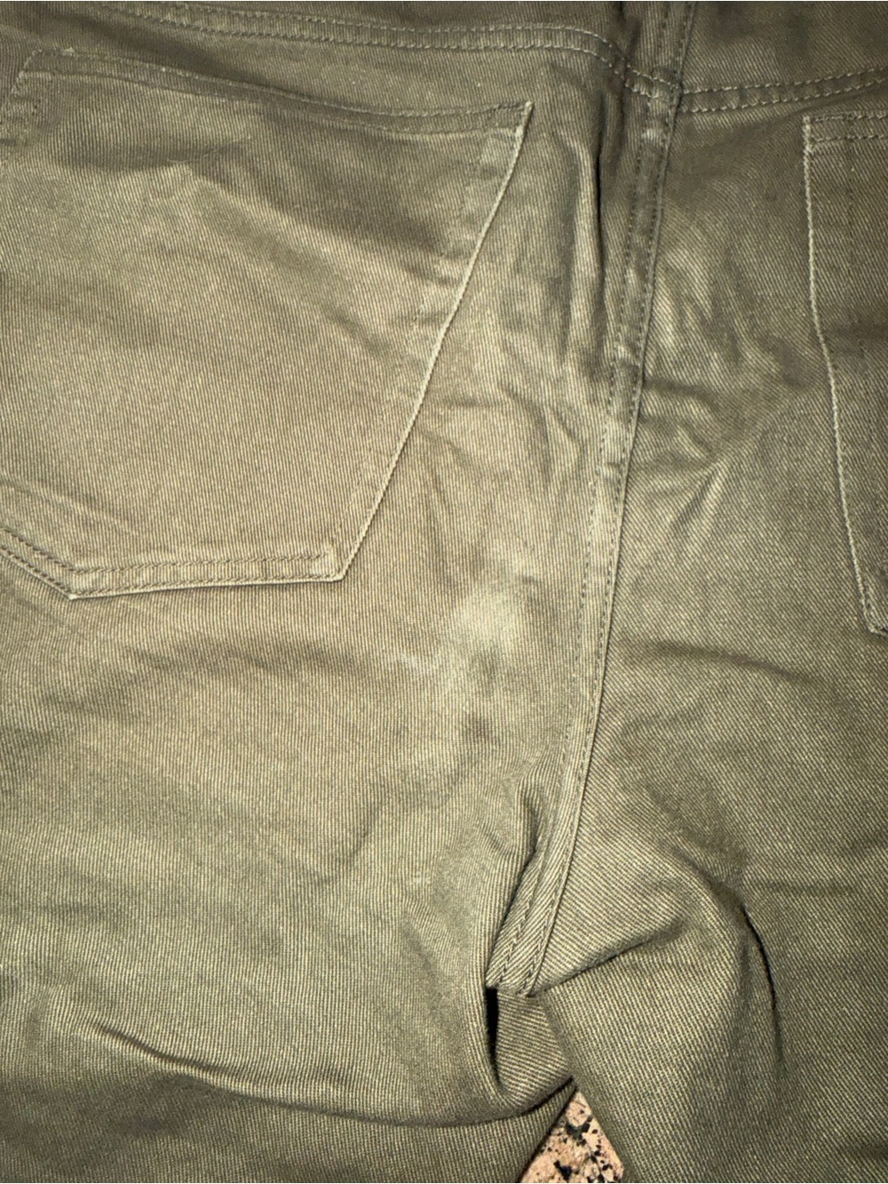 Olive Green Distressed Cutoff Shorts Men’s 38 100% Cotton Raw Hem - Picture 10 of 10